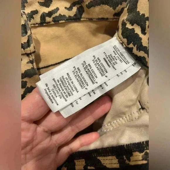 Good American | Good Waist Crop Tiger Print Jeans 15/33 NEW - Picture 9 of 15